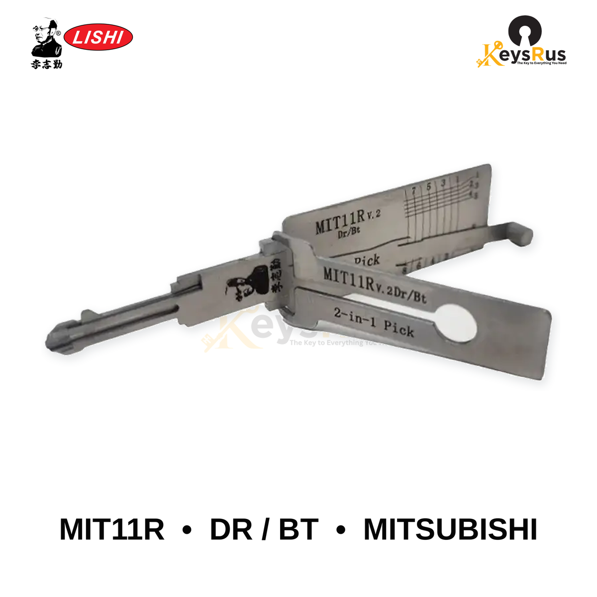 Original Lishi - MIT11R DR / BT Mitsubishi Door / Trunk –2-in-1 Pick & Decoder