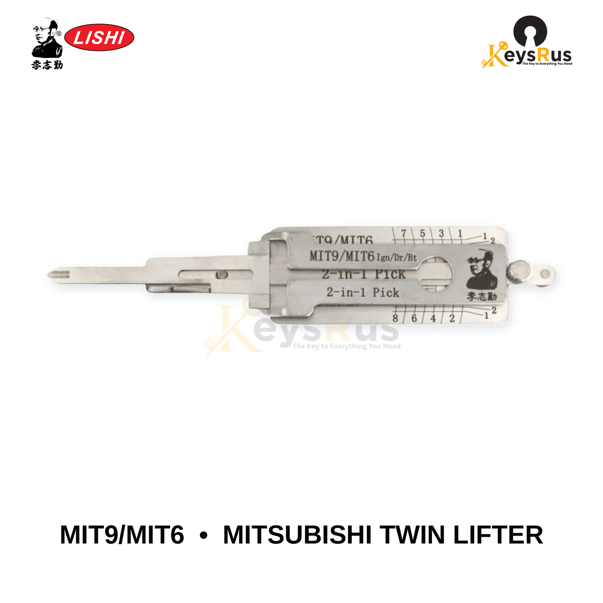 Original Lishi - MIT9 / MIT6 Mitsubishi Twin Lifter –2-in-1 Pick & Decoder