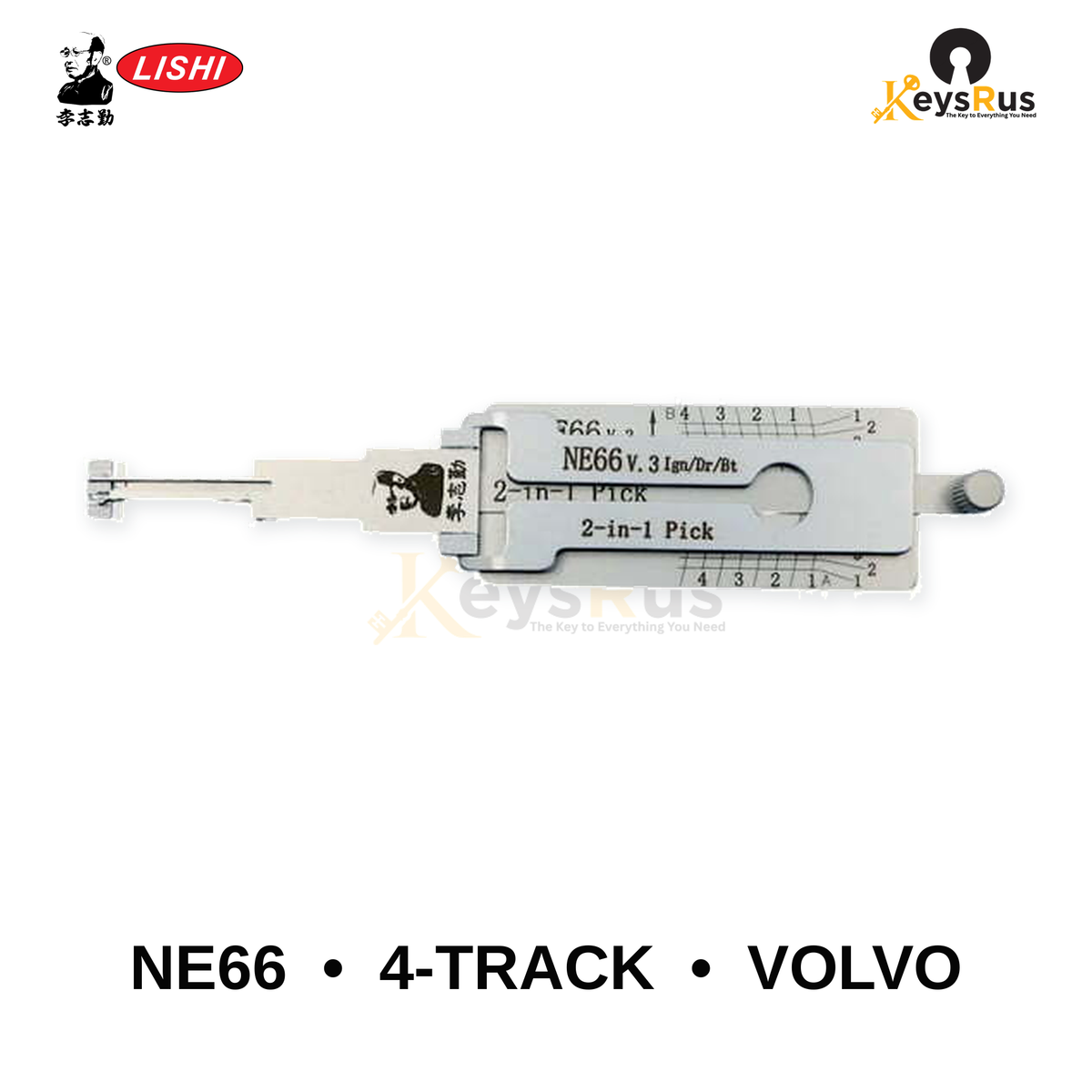 Original Lishi - NE66 4-Track Volvo –2-in-1 Pick & Decoder