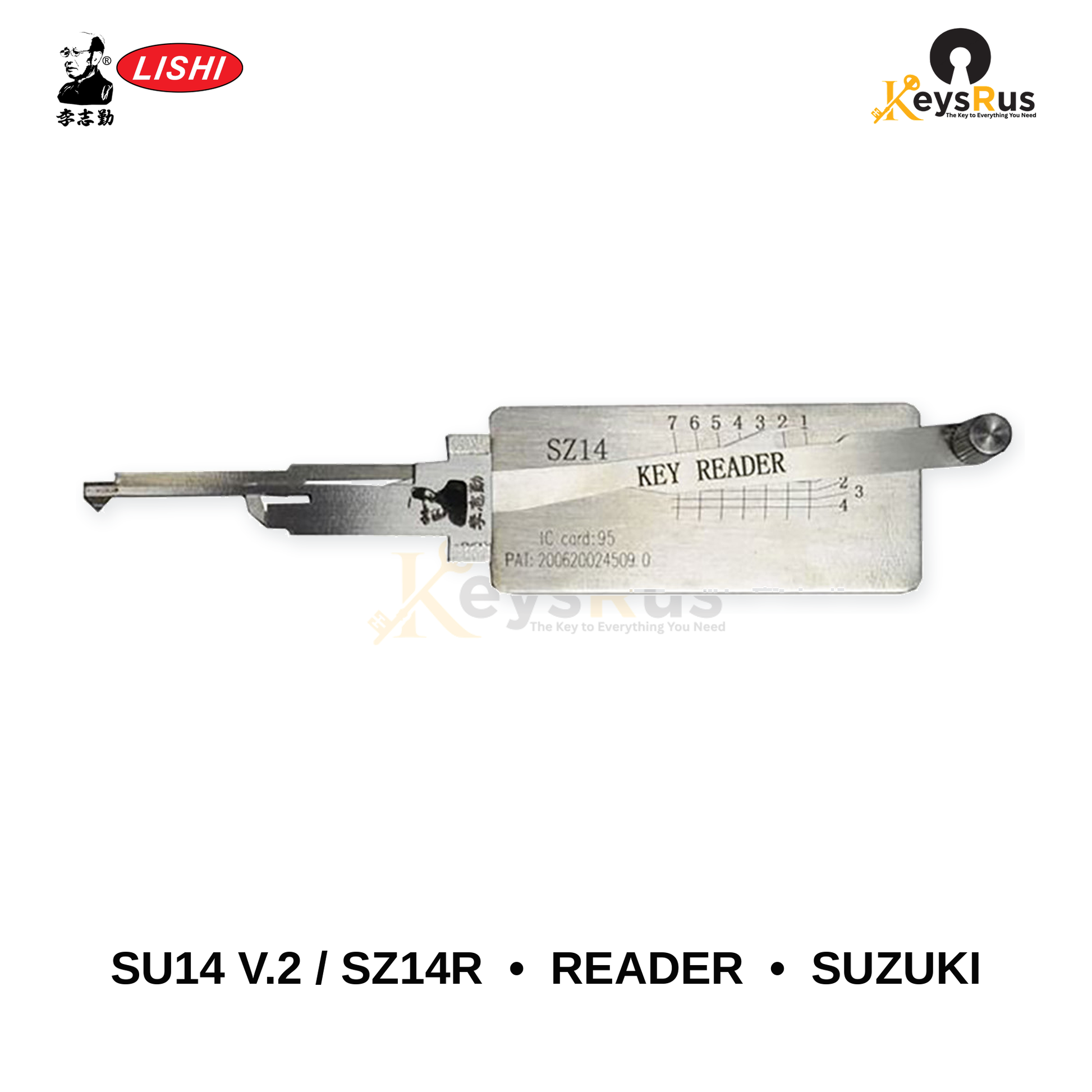 Original Lishi - SU14 V.2 (SZ14R Profile) Suzuki Motorcycle –Direct Reader & Decoder
