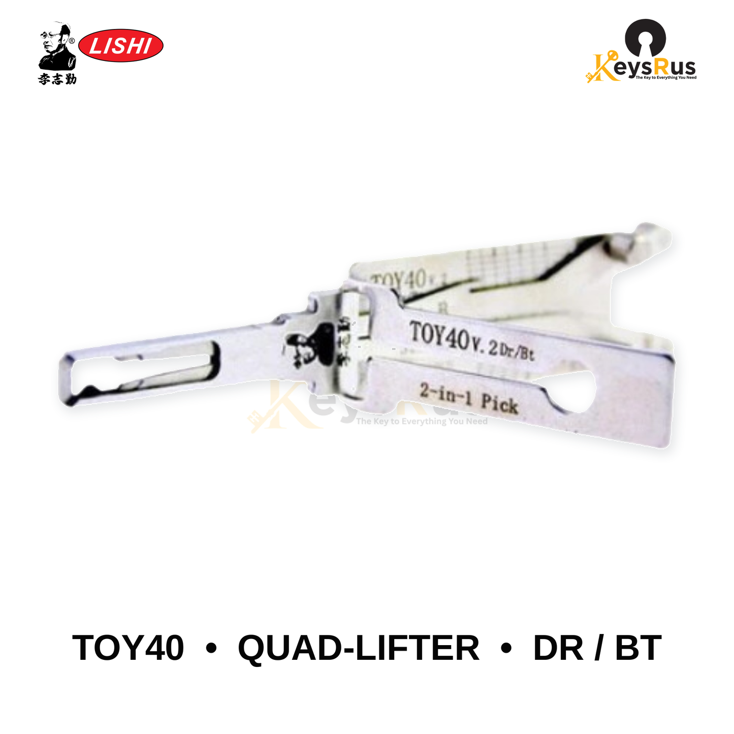 Original Lishi - TOY40 Quad-Lifter Toyota / Lexus Door & Trunk –2-in-1 Pick & Decoder