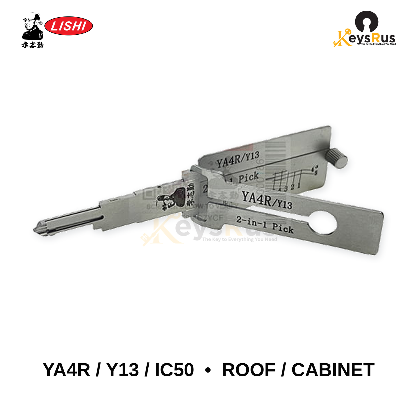 Original Lishi - YA4R / Y13 / IC50 Roof-Rack & Cabinet Locks –Anti-Glare 2-in-1 Pick & Decoder