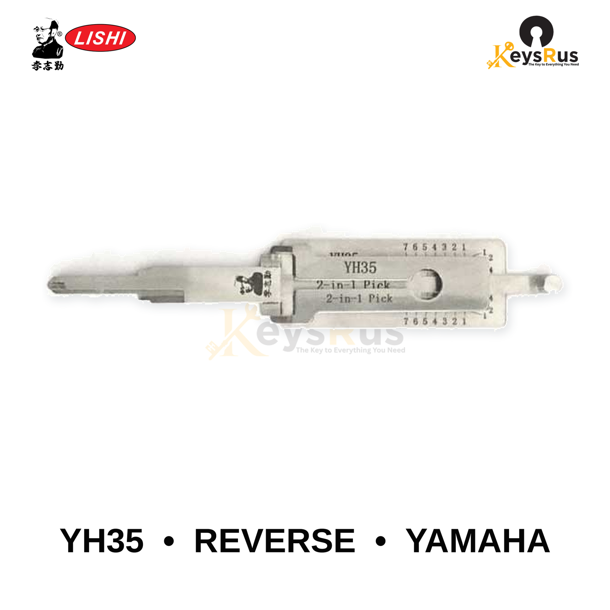 Original Lishi - YH35 Reverse-Profile Yamaha Motorcycles –Anti-Glare 2-in-1 Pick & Decoder