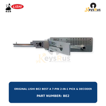 Original Lishi BE2 BEST A 7-pin residential keyways; not 6-pin SFIC or BEST B–G keyways 2-in-1 lock pick and decoder, Keysrus