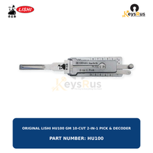 Original Lishi HU100 GM HU100 10-cut applications, including compatible door, trunk and ignition locks 2-in-1 lock pick and decoder, Keysrus