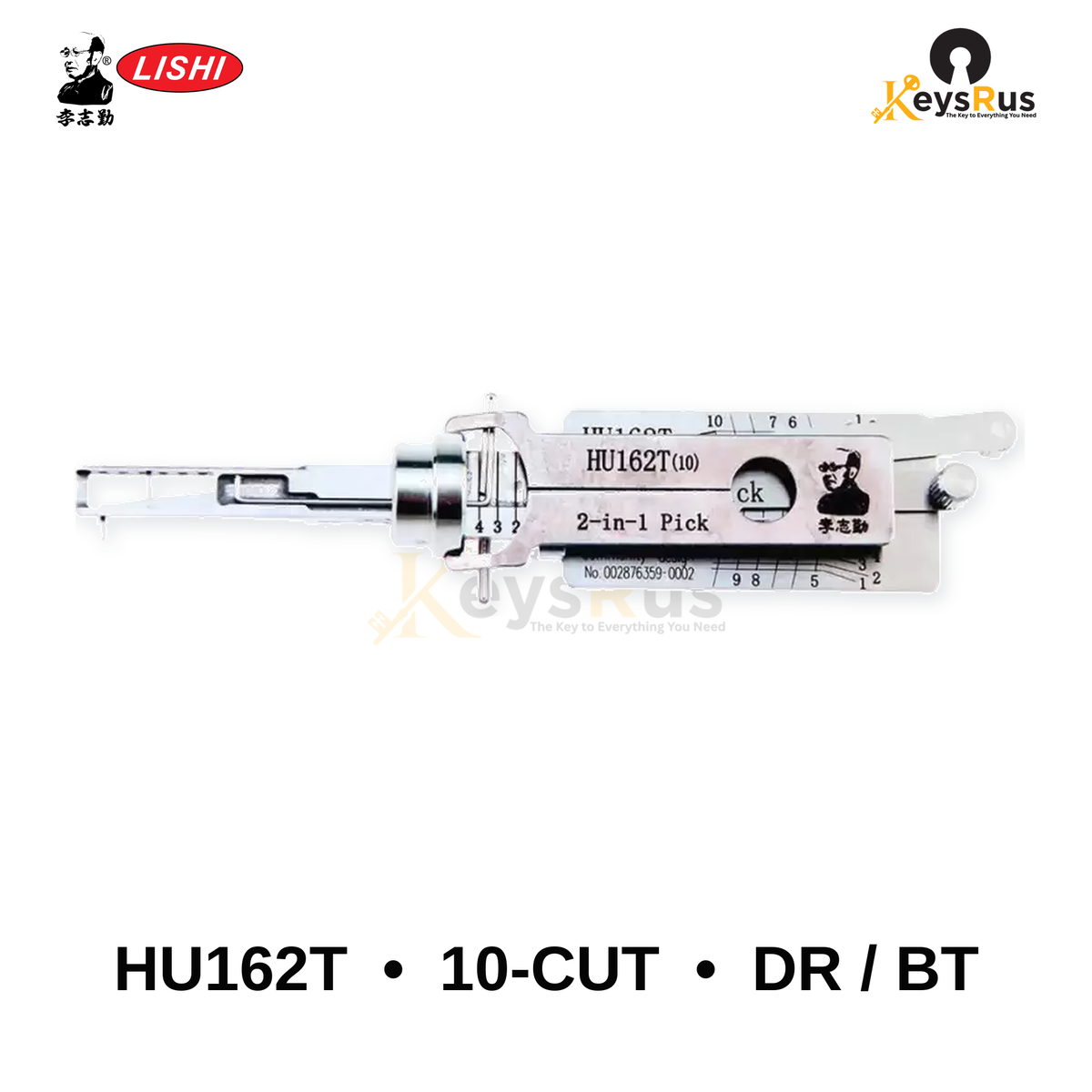 Original Lishi HU162T-10-CUT pick and decoder, Keysrus