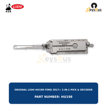 Original Lishi HU198 Ford 2017 and newer applications using the HU198 keyway 2-in-1 lock pick and decoder, Keysrus