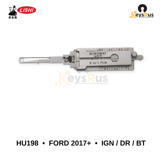 Original Lishi HU198 Ford 2017+ 2-in-1 Pick & Decoder