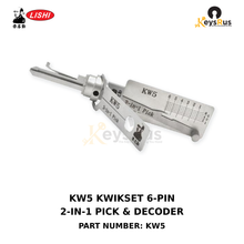 Original Lishi KW5 6-pin Kwikset 2-in-1 pick and decoder tool, Keysrus