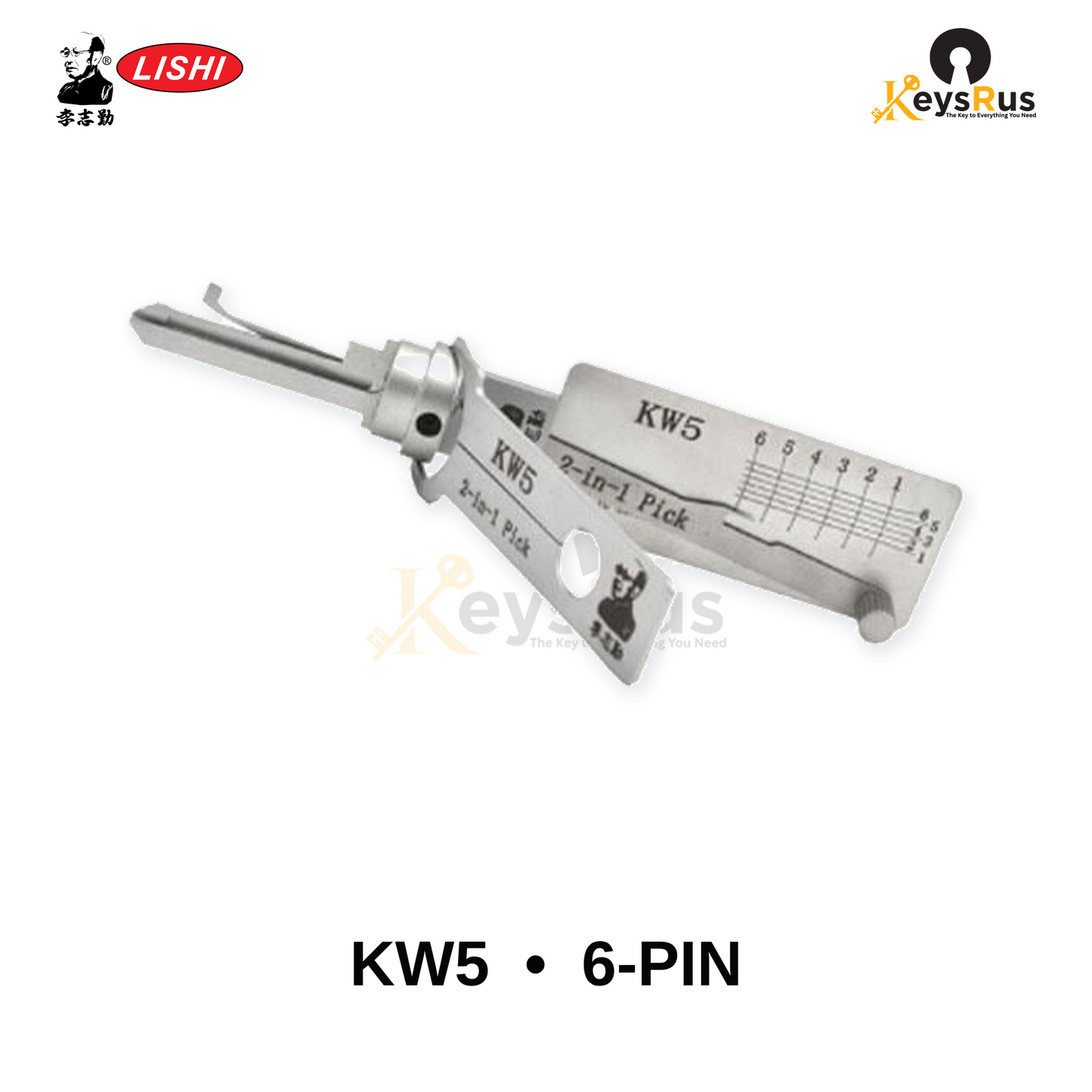 Original Lishi KW5 6-Pin Kwikset Lock Pick & Decoder