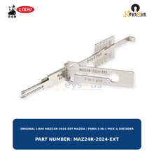 Original Lishi MAZ24R-2024-EXT Mazda and Ford MAZ24R door locks from 2000–2024 2-in-1 lock pick and decoder, Keysrus