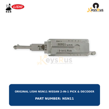 Original Lishi NSN11 Nissan, Subaru and Ford applications using the NSN11 keyway 2-in-1 lock pick and decoder, Keysrus
