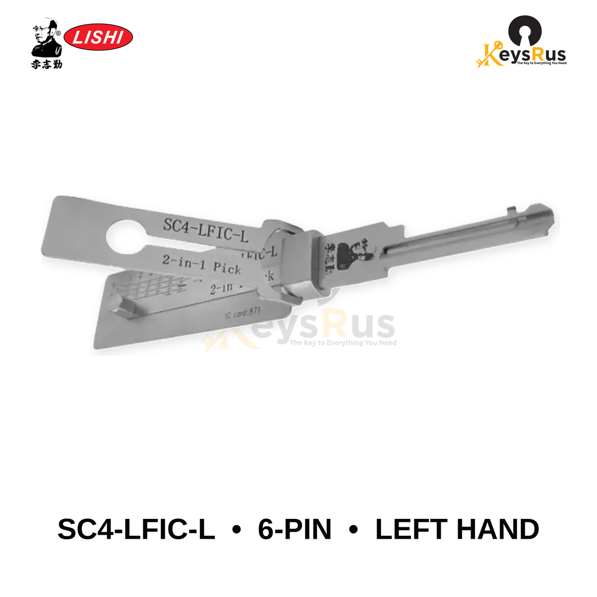 Original Lishi SC4-LFIC-L pick and decoder, Keysrus