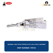 Original Lishi TOY43 Toyota TOY43 8-cut door and trunk locks 2-in-1 lock pick and decoder, Keysrus