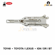 Original Lishi TOY48 Toyota Lexus pick and decoder with Lishi and KeysRUs branding