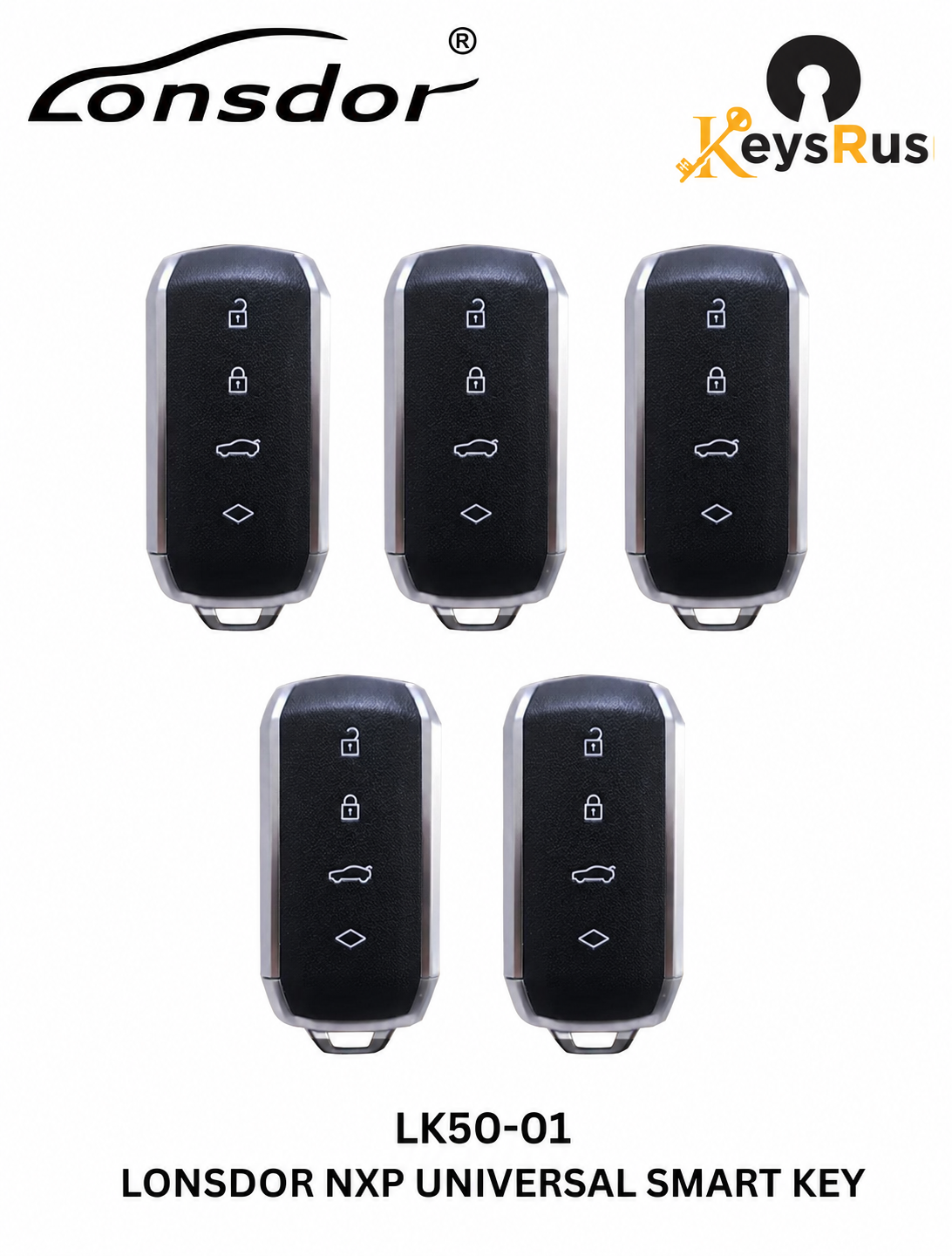 Five Lonsdor LK50-01 NXP universal smart keys