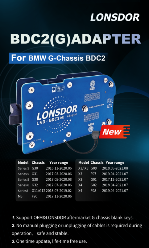 Lonsdor BDC2 Adapter – BMW G-Series Key Programming Tool