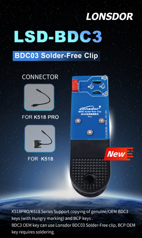 Lonsdor BDC3 Solder-Free Clip (BDC03) – BMW G-Series Key Programming Adapter