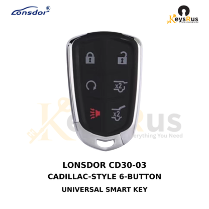 Original Lonsdor CD30-03 Cadillac-style 6-button universal smart key product image, Keysrus