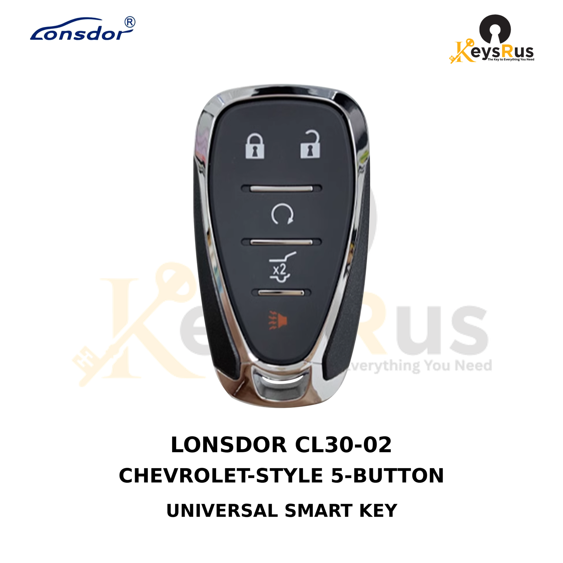 Original Lonsdor CL30-02 Chevrolet-style 5-button universal smart key product image, Keysrus