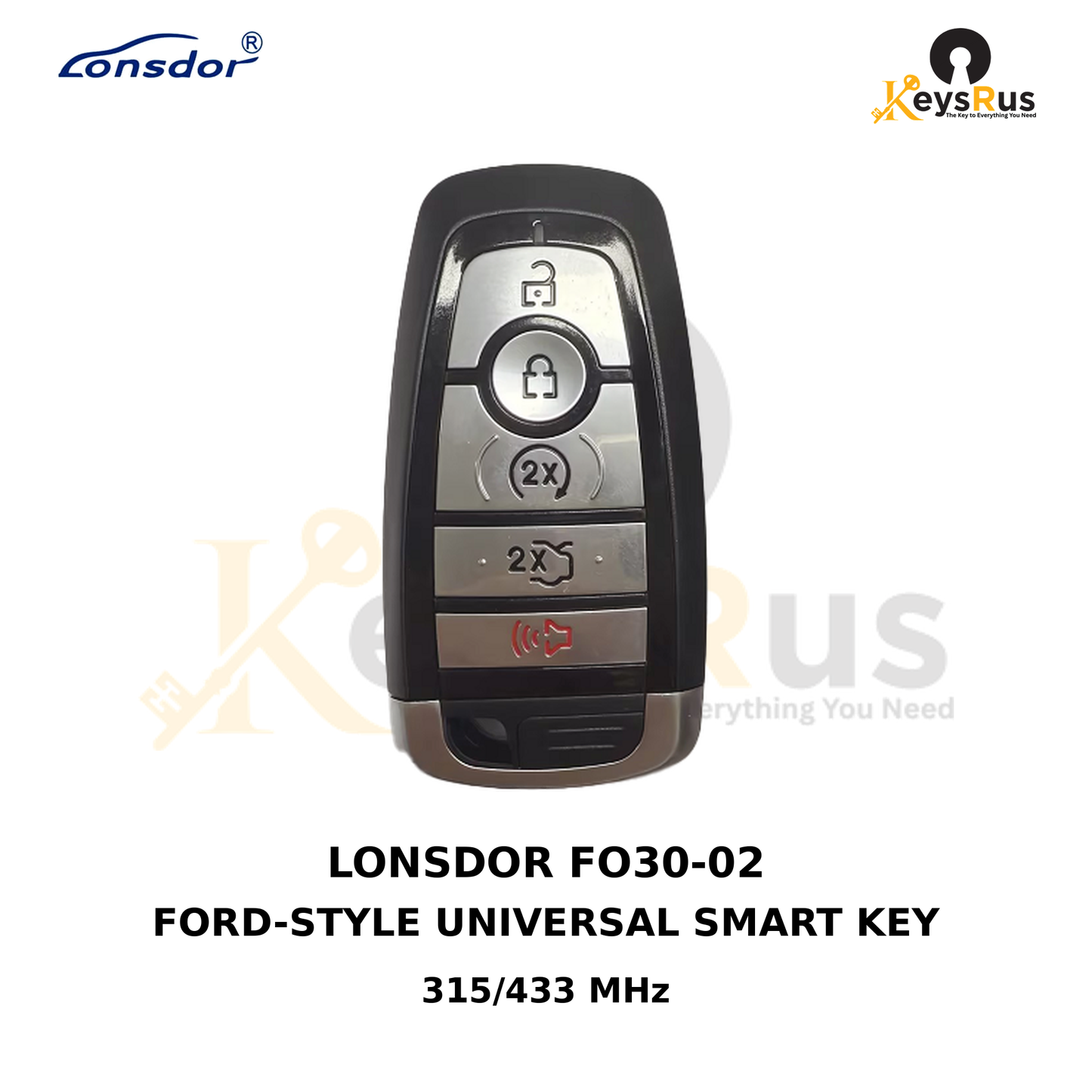 Original Lonsdor FO30-02 Ford-style universal smart key product image, Keysrus