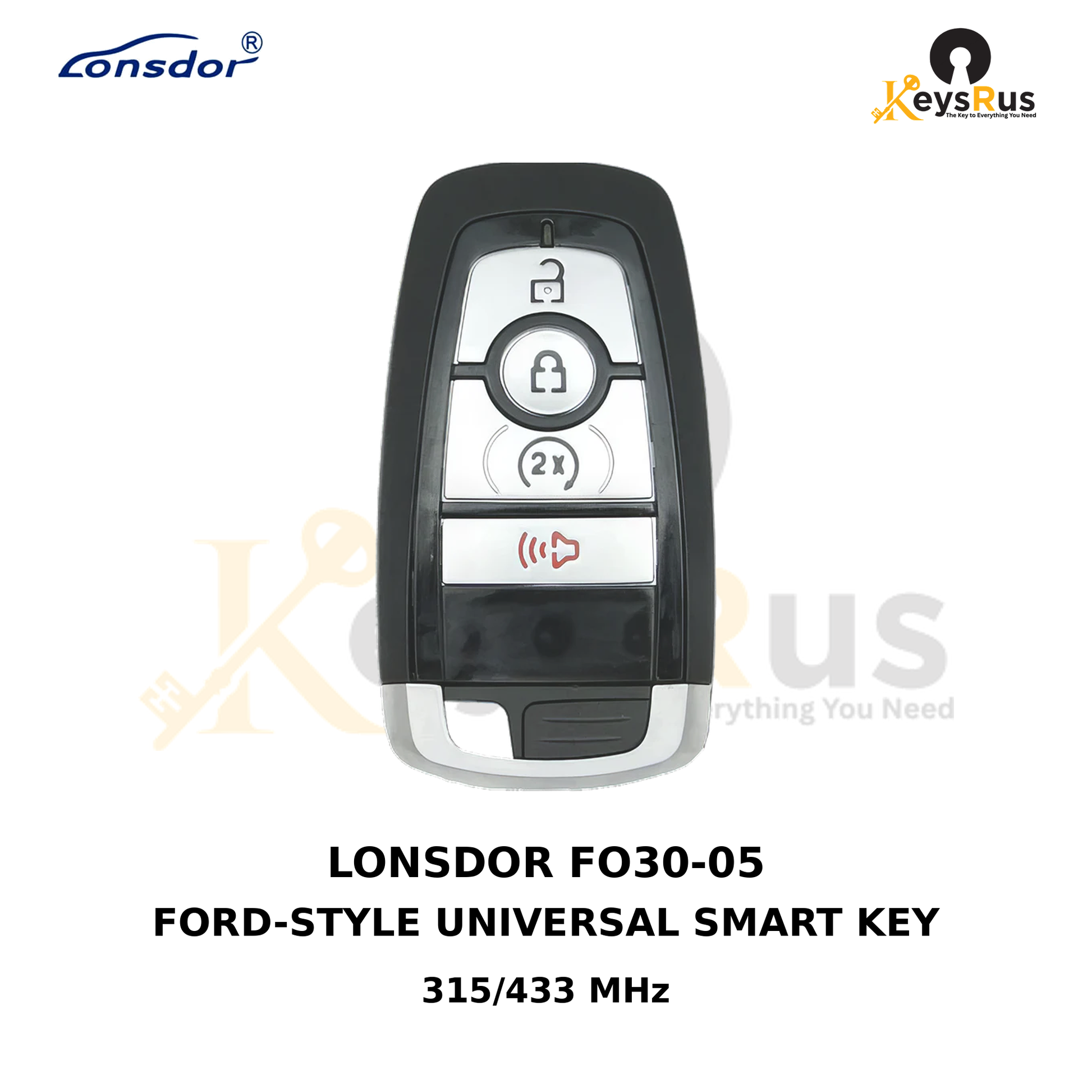 Original Lonsdor FO30-05 Ford-style universal smart key product image, Keysrus