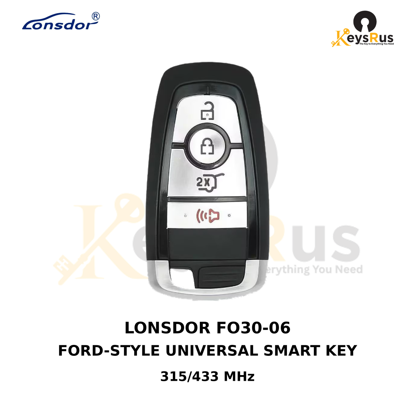 Original Lonsdor FO30-06 Ford-style universal smart key product image, Keysrus