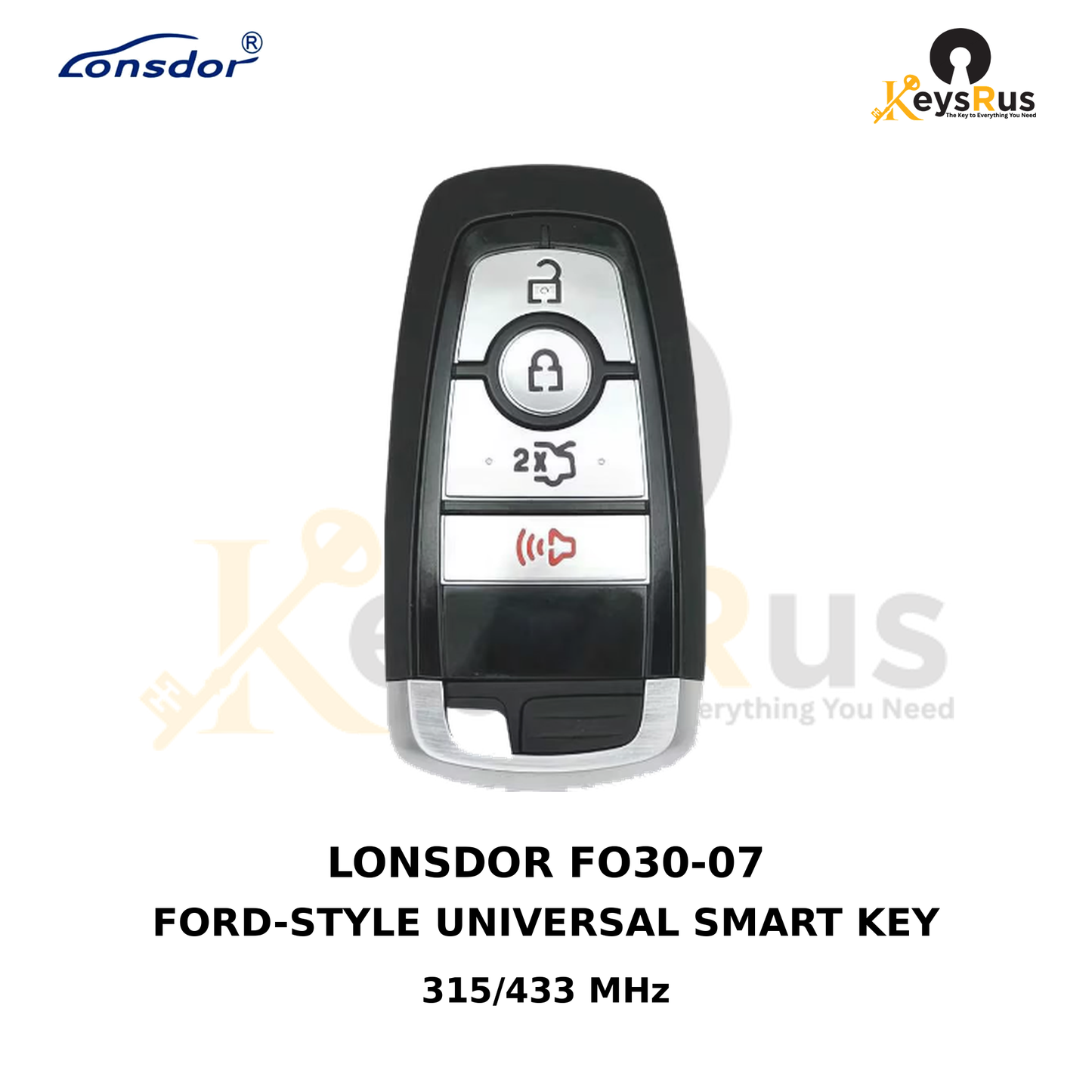 Original Lonsdor FO30-07 Ford-style universal smart key product image, Keysrus