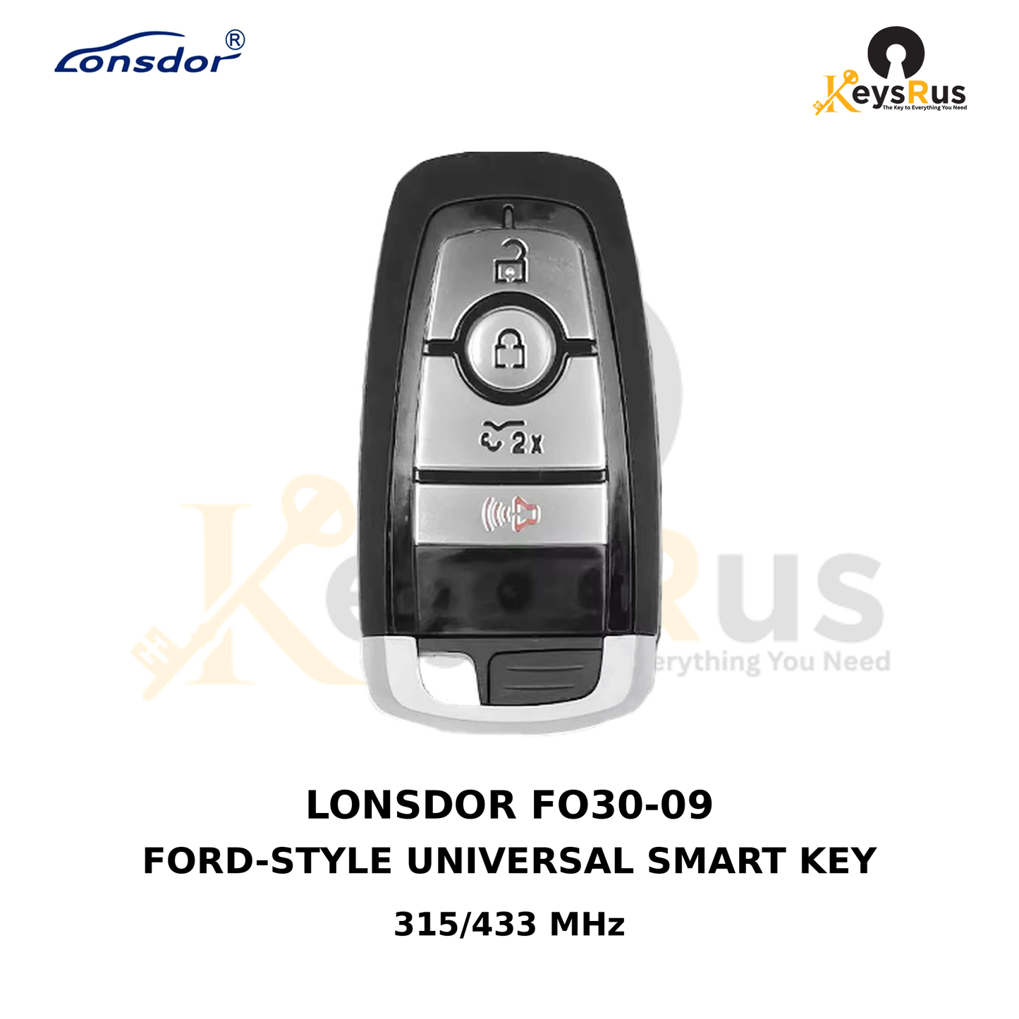 Original Lonsdor FO30-09 Ford-style universal smart key product image, Keysrus