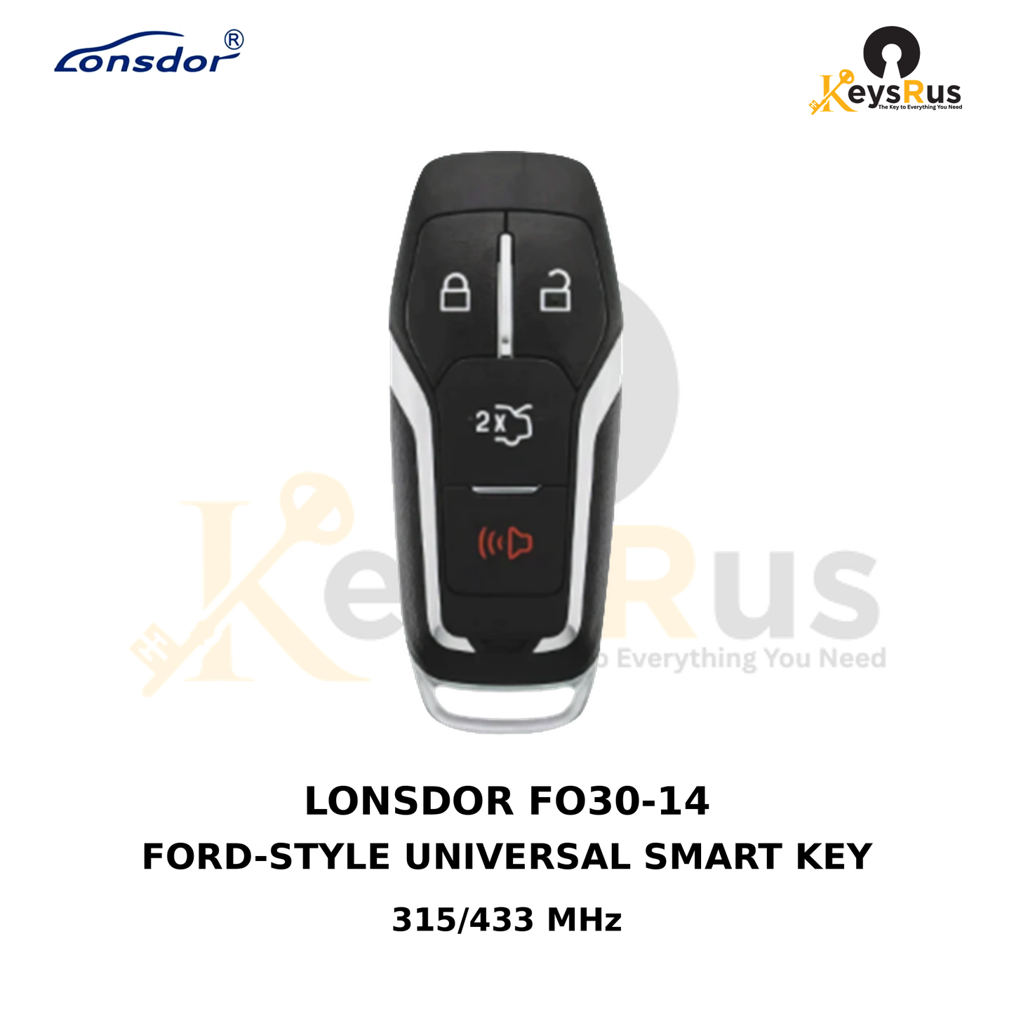 Original Lonsdor FO30-14 Ford-style universal smart key product image, Keysrus