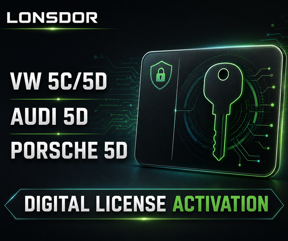 Lonsdor, VW 5C/5D / Audi 5D / Porsche 5D License Activation for Lonsdor