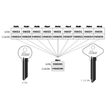 998SMK MASTER / YALE 10/Pack Ilco key Blank