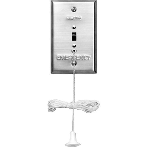 Mircom EC-103 – 1-Gang Pull Cord Station with Red LED Indicator and TPDT Slide Switch
