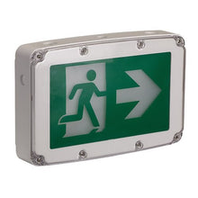 Mircom ELRM-100WP – Compact 2-Sided LED Wet Location Running Man Sign with Arrow