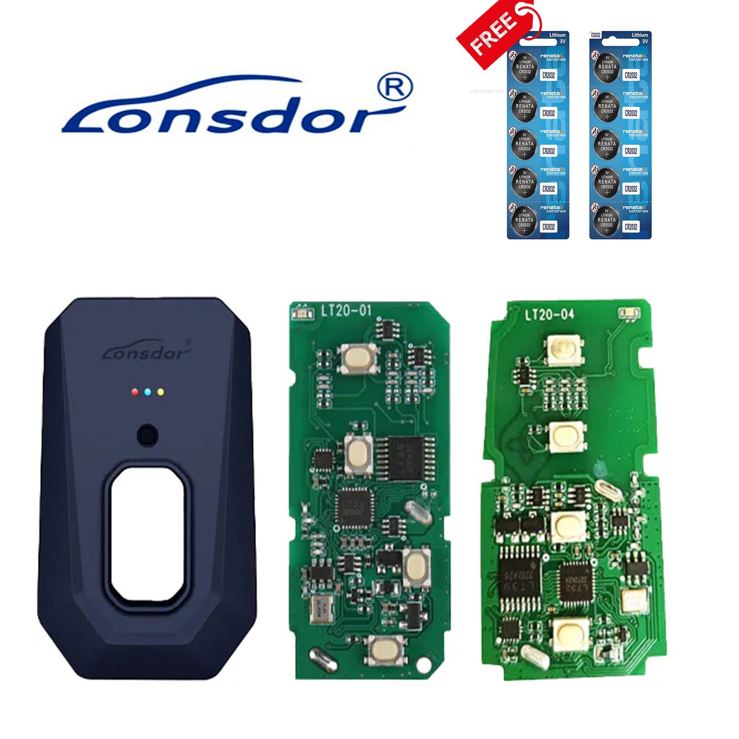 Lonsdor KW100-S – LT20 Smart Key Bluetooth Programmer for Toyota & Lexus (All-Keys-Lost & Add Key Use) with two LT20 Boards