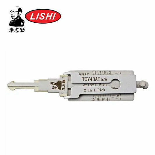 Original Lishi TOY43AT 2-in-1 Pick & Decoder – Toyota, Scion, Subaru | 10-Cut | Door & Trunk | TOY43 Keyway