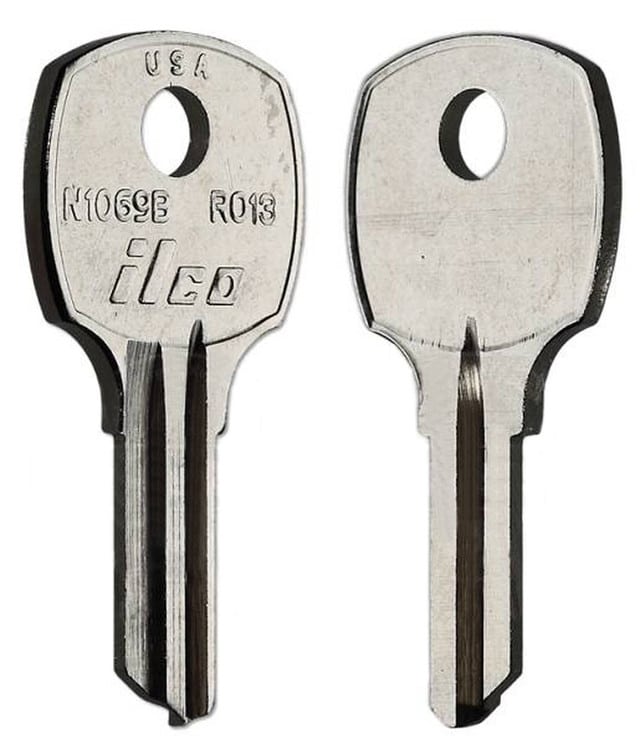 N1069B / RO13 Key Blank for Alarm Boxes and Mailboxes – 10/Pack