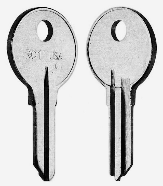ILCO 1069 / RO1 Key Blanks – 50 Pack | Nickel-Plated Brass Blanks for National Cabinet, Bauer, Notifier, and Yale Locks