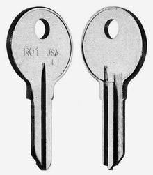 ILCO 1069 / RO1 Key Blanks – 50 Pack | Nickel-Plated Brass Blanks for National Cabinet, Bauer, Notifier, and Yale Locks