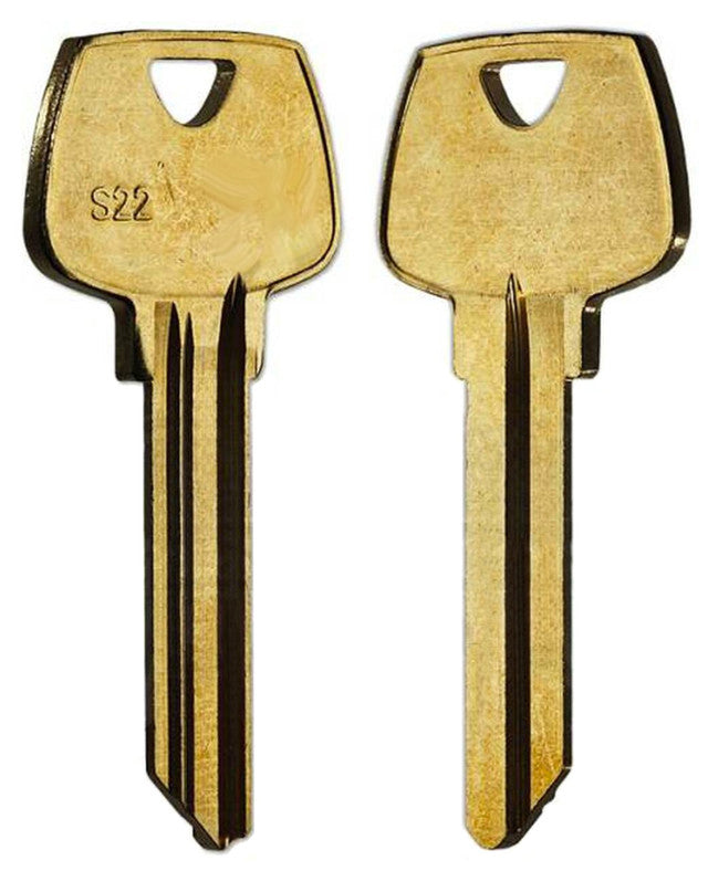 S22 Lockgenics Key Blanks – 50 Pack – 6-Pin Nickel-Plated Blanks for Sargent LA Keyway Systems