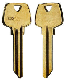 S22 Lockgenics Key Blanks – 50 Pack – 6-Pin Nickel-Plated Blanks for Sargent LA Keyway Systems