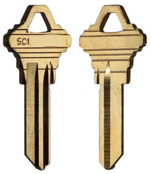 SC1-BR LockGenics Key Blanks – 50 Pack – High-Quality Brass Key Blanks for Residential & Commercial Locks