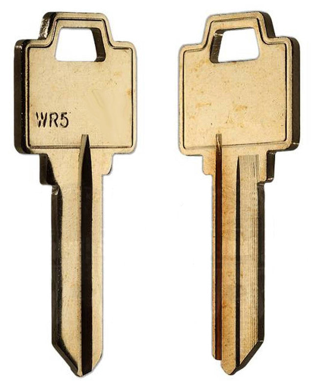 WR5-BR Key Blanks – 10-Pack | LOCKGENICS Solid Brass Key Blanks for Weiser WR5 Keyway