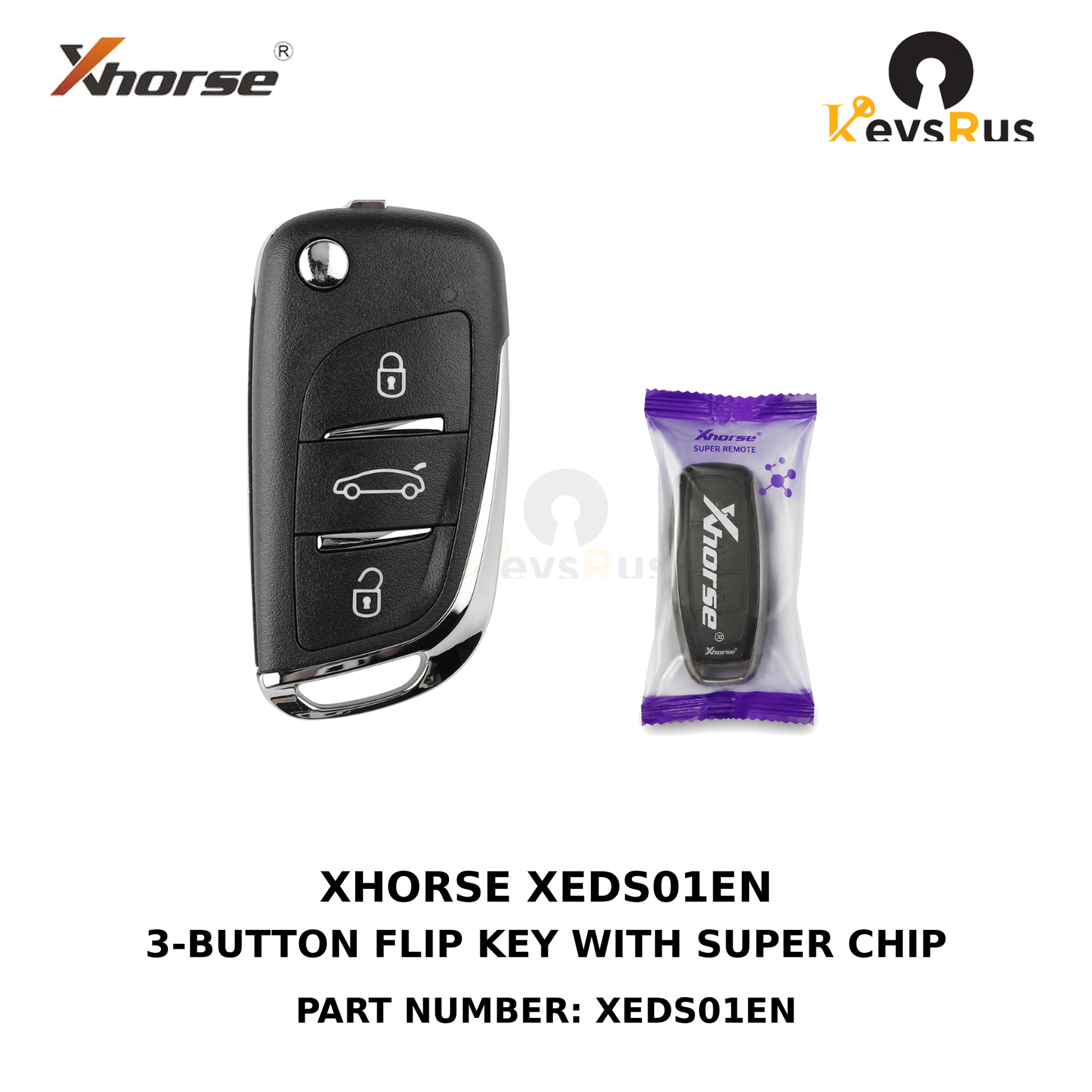 Xhorse XEDS01EN 3-button universal flip key