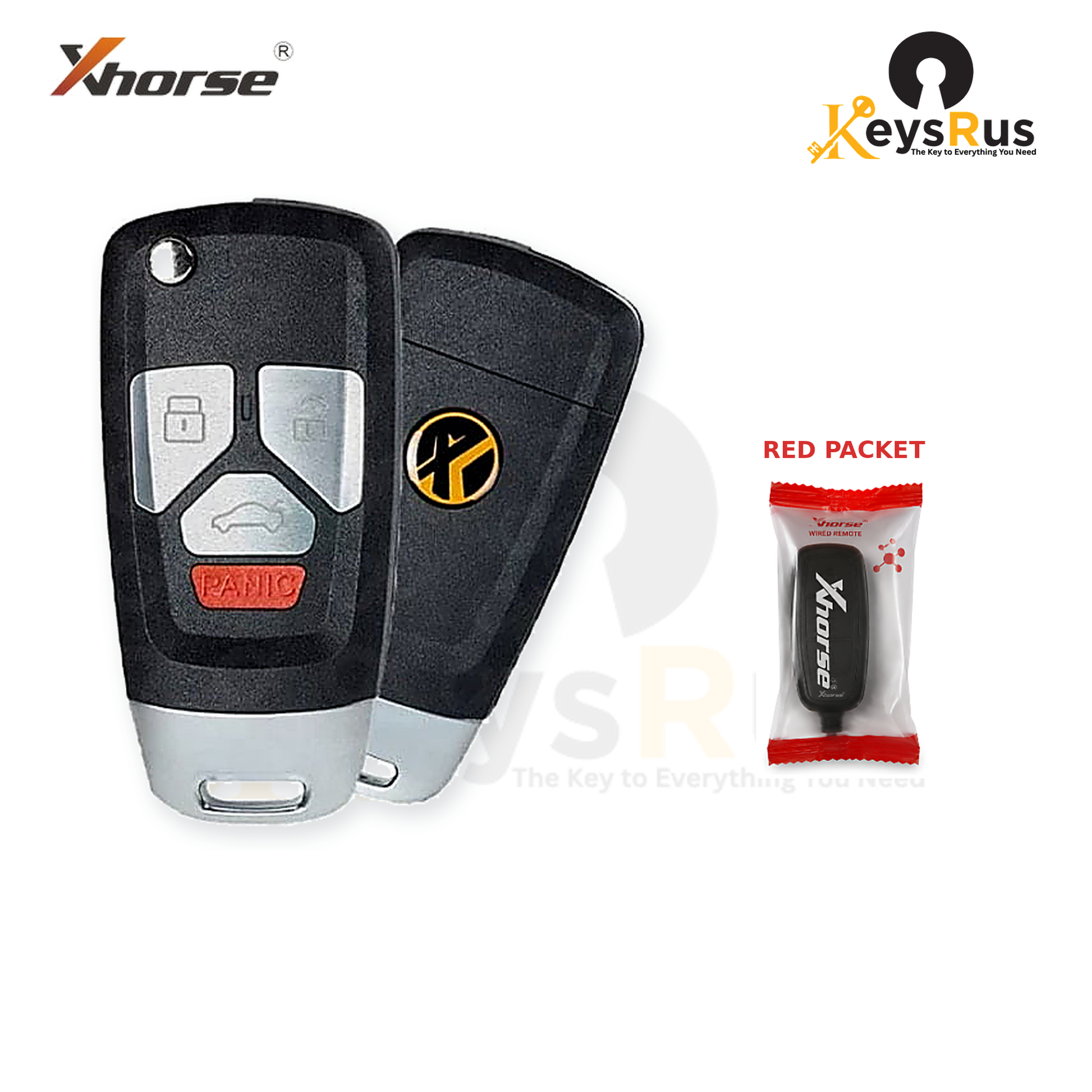 Xhorse XKAU22EN packaging view - red packet - Keysrus second image