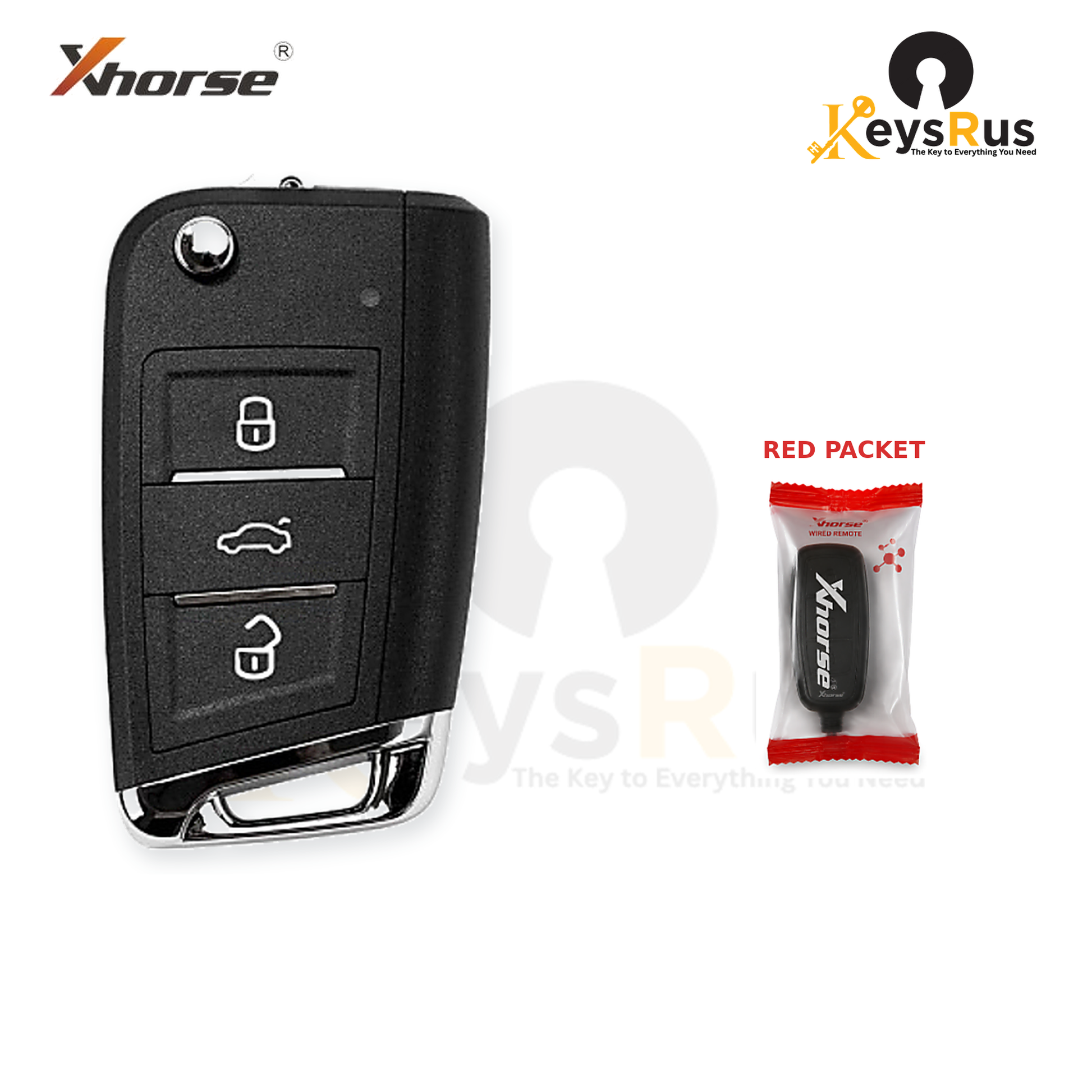 Xhorse XKDM05EN packaging view - red packet - Keysrus second image