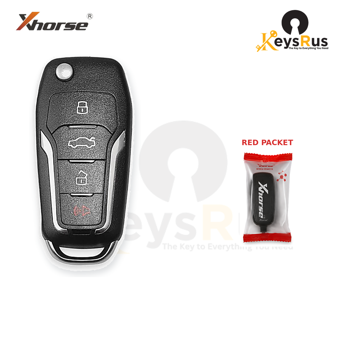 Xhorse XKFO21EN packaging view - red packet - Keysrus second image