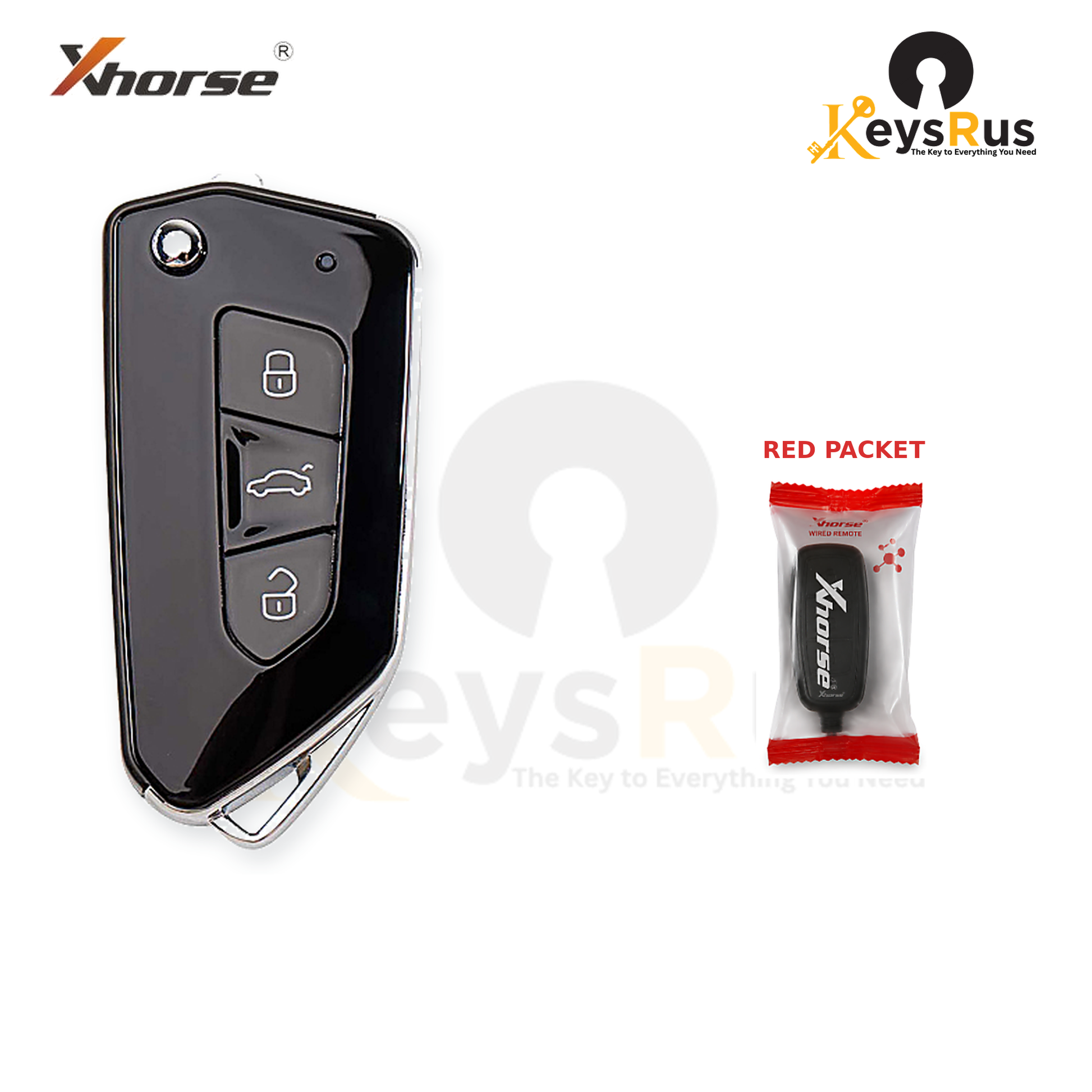 Xhorse XKGA83EN packaging view - red packet - Keysrus second image