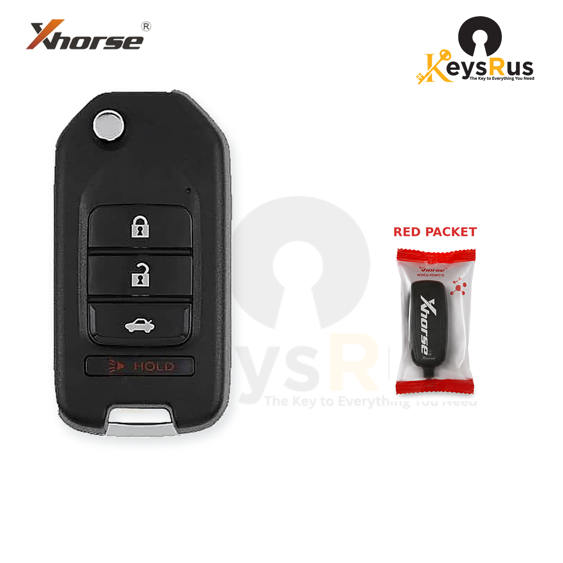 Xhorse XKHO21EN packaging view - red packet - Keysrus second image