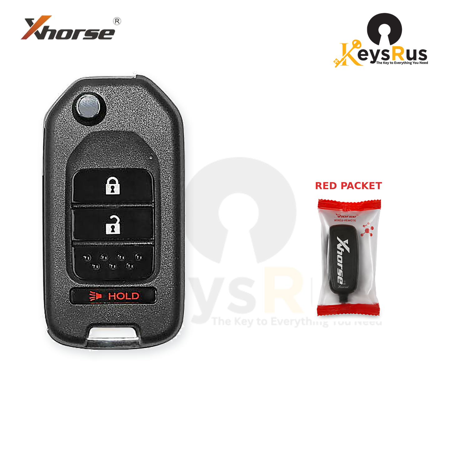 Xhorse XKHO22EN packaging view - red packet - Keysrus second image